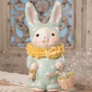 Bethany Lowe Blue Easter Suit Bunny Figure Raggedy Pants Designs New